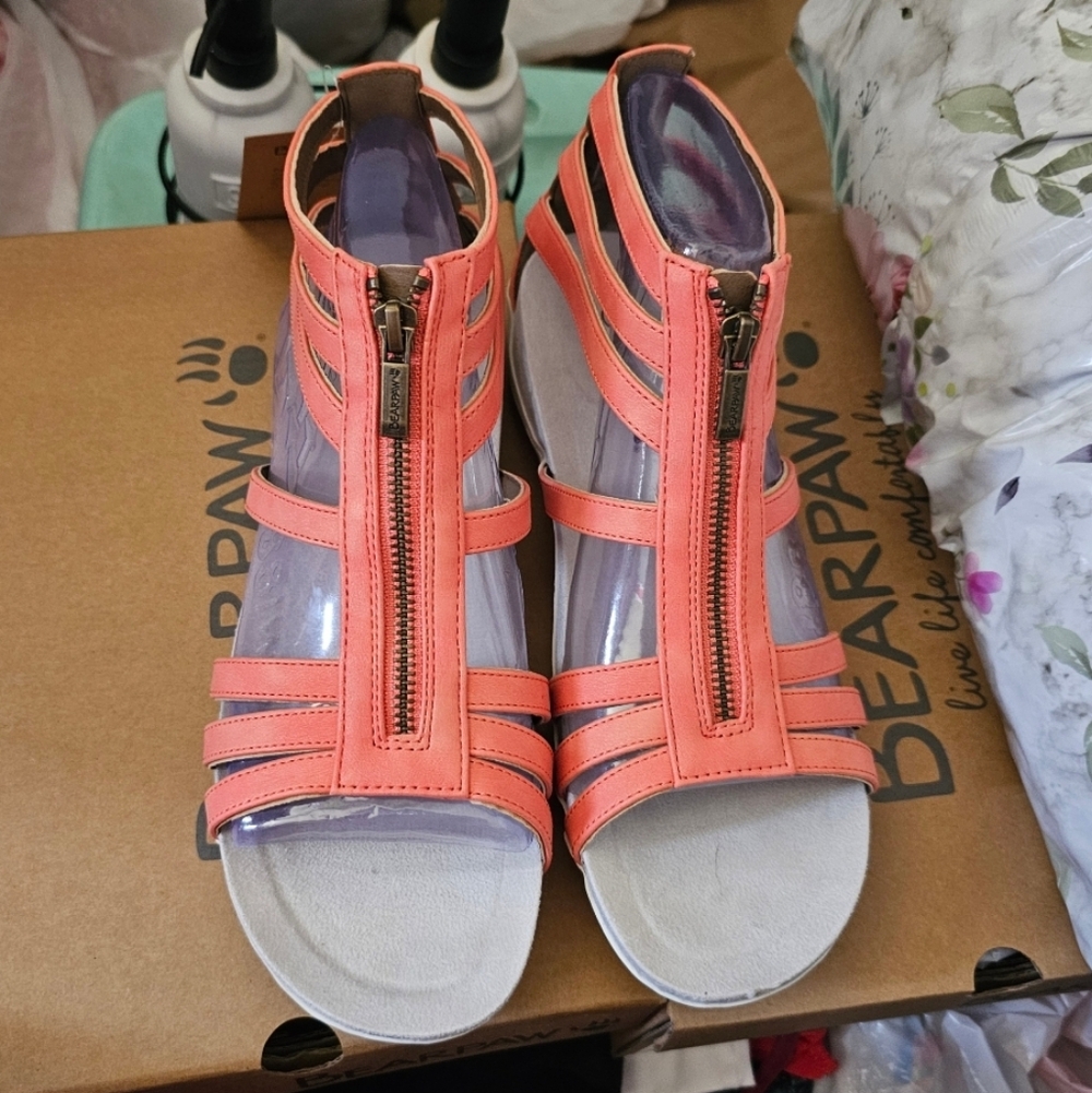BearPaw Women's Coral Zipper Sandals